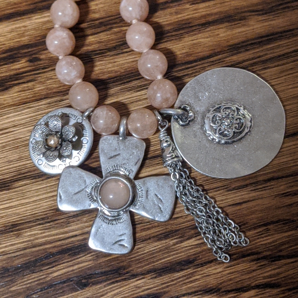 Rose Quartz necklace and 2 bracelets - Picture 2 of 8